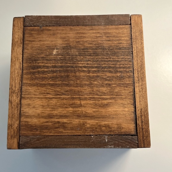 Antique Crayola Crayon Square Wood Toy Coin Bank - Picture 8 of 15